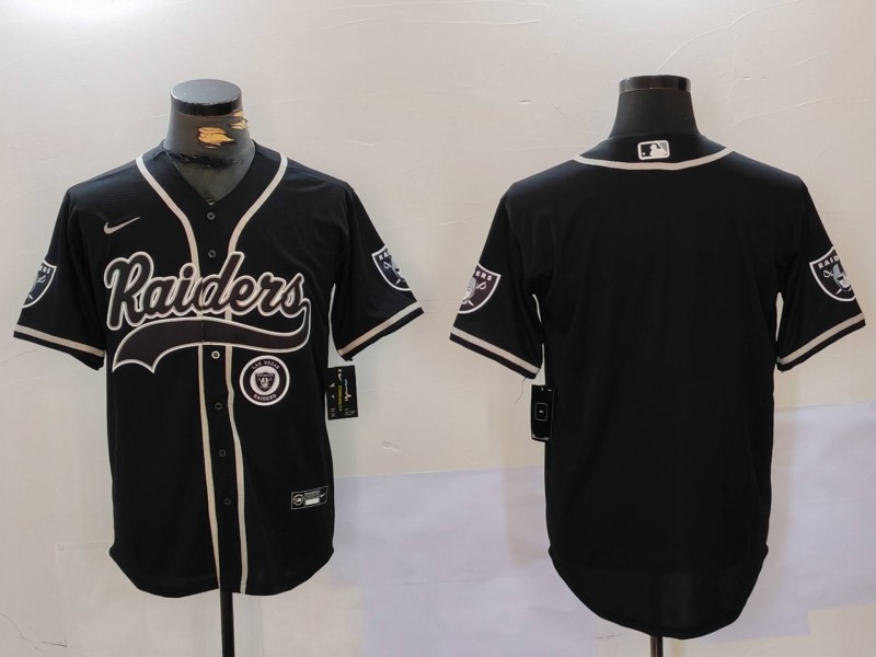 Men Oakland Raiders Blank Black Joint Name 2024 Nike Limited NFL Jersey style 9127